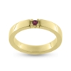Billede af Alliancering, 1* 3,0 mm. ægte rubin (ca. 0,15 ct.) 14 kt.