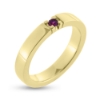 Billede af Alliancering, 1* 3,0 mm. ægte rubin (ca. 0,15 ct.) 14 kt.