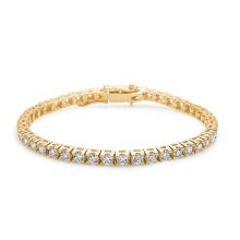 Billede af Mads Z "Tennis" armbånd 14 kt. guld m. 4,00 ct. w/si brillanter (17,5 cm)