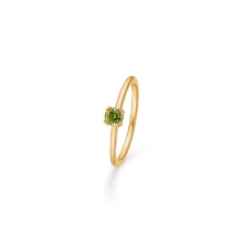Billede af Mads Z "Poetry Solitaire Peridot" ring 14 kt. m. peridot str. 50