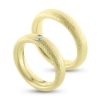 Billede af Vielses & Forl. ringe, damering isat brillant 14 kt.