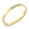 Billede af Alliancering i 14 kt. m. diamanter 3x 0,01 w/vs.
