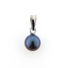 Billede af Vedhæng perle, sort fv. perle  6½-7 mm 14 kt. hvg.