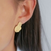 Billede af ENAMEL Copenhagen Wave ørestik forgyldt sølv