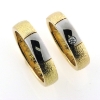Billede af 1 par vielsesringe med hvidguld, damering fattet med brillant 14 kt.