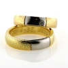 Billede af 1 par vielsesringe med hvidguld, damering fattet med brillant 14 kt.