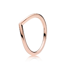 Billede af Pandora ring rosaforgyldt sølv Wishbone str. 52