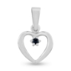 Billede af Vedhæng hjerte, safir 2,1 mm. åbent 14 kt. hvg. 