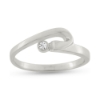 Billede af Ring cubic zirkonia 14 kt. hvidguld
