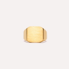 Billede af IX Studios Octagon Signet ring sølv forgyldt (str 54)