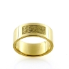 Billede af Ring, plade/båndring med udfræset mønster 14 kt. guld