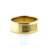 Billede af Ring, plade/båndring med udfræset mønster 14 kt. guld