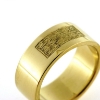 Billede af Ring, plade/båndring med udfræset mønster 14 kt. guld