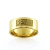Billede af Ring, plade/båndring med udfræset mønster 14 kt. guld