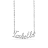 Billede af Studio Z "Name Tag - ISABELLA" halskæde sølv (40-45 cm)