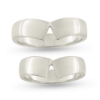 Billede af Vielses & Forlovelses ringe, forskudt 925s