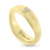Billede af Ring bølget, massiv 3* 0,015 w/vs. fattet i hjerte 14 kt.