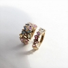 Billede af Mads Z "Columbine" ring 14 kt m. ægte sten og 0,15 ct. brillanter W.SI (str. 50-60)