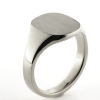 Billede af Herrering massiv lukket bund, plade antik facon 14*12,5mm 14 kt. hvg.