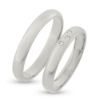 Billede af Vielses & Forlovelses ringe, d-ring 3* 0,01 w/vs. 14 kt. hvg. 