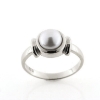 Billede af Ring m. fwp. button, 6½-7 mm. 925s.