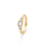 Billede af Studio Z "Fragments" ring forgyldt sølv m. cz (str. 50-60)