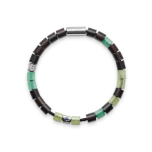 Billede af Mads Z Black Sun armbånd "North Shore" 19,5 cm. sort nylon m. sølv lås