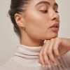 Billede af ENAMEL Copenhagen Belle Grass Green hoops forgyldt sølv (13mm)