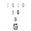 Billede af Bering ring Arctic Symphony inderring panser smal blank stål (str. 55-70)