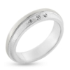 Billede af Vielses & Forl. ringe, 3 brill. a 0,01 w/vs., 14 kt. hvg 