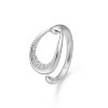 Billede af Mads Z "Ellipse" ring sølv m. hvid topas (str. 50-60)