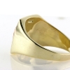 Billede af Herrering med 2 pålod. bogstaver el. monogram, massiv lukket bund, plade 17,5*15,5 mm.