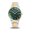 Billede af Bering Titanium Solar herreur gulddoublé grøn skive safirglas 10bar 39mm