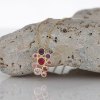 Billede af Mads Z "Luxury Rainbow" pink vedhæng 14 kt. m. ægte sten ekskl. kæde