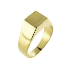 Billede af Ring firkantet plade 8 kt. facon + 5,3 gr. (prisen er excl. guld)