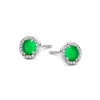 Billede af Spirit Icons Euphoria Green ørestikker sølv m. cz