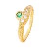 Billede af Hultquist Celeste Green ring forgyldt sølv m. cz (str. 50-55)