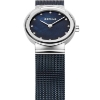 Billede af Bering Dameur classic, stål mesh lænke blå, Safirglas, Swarovski