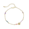 Billede af WiOGA Sabrina armbånd forgyldt sølv m. sten (15,5-19 cm)