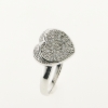 Billede af Ring sølv rhd m hjerte 17,5x14,5mm, m syn zir. *