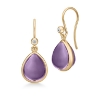 Billede af Julie Sandlau Paloma Amethyst øreringe sølv forgyldt