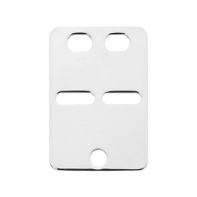 Billede af ID plade mellem sølv 18*26mm tyk 0,5mm (massiv)