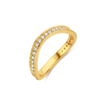 Billede af Spirit Icons Solaris ring forgyldt sølv m. cz (str. 62)