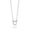 Billede af Spirit Icons Halo halskæde 14 kt hvg. med 0,075 ct. w/vs 45 cm.  