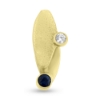 Billede af Vedhæng brill. 0,10 w/vs., safir 4 mm. 0,30 ct. 14 kt.