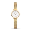 Billede af Bering Classic dameur, gulddoublé, meshlænke, safirglas, 22mm