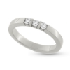 Billede af Alliancering 3 brillanter 0,08 w/vs. 14 kt. hvidguld