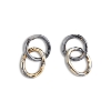 Billede af By Birdie Infinity Duo ørestikkere sort rhodineret sølv m.18kt