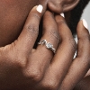 Billede af Pandora Mum Pavéhjerte ring sølv med klar cz (str. 48-60)