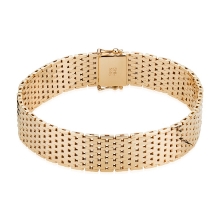 Billede af Armbånd mursten 14kt 13rk bredde 13,0mm 18,5cm Billede af Armbånd mursten 14kt 13rk bredde 13,0mm 18,5cm